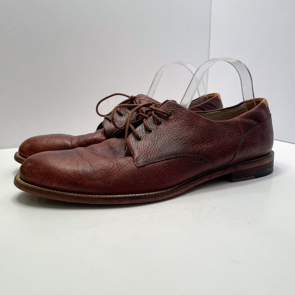 J. Shoes William Oxford Lace Up Brown Leather Shoes Size: 12